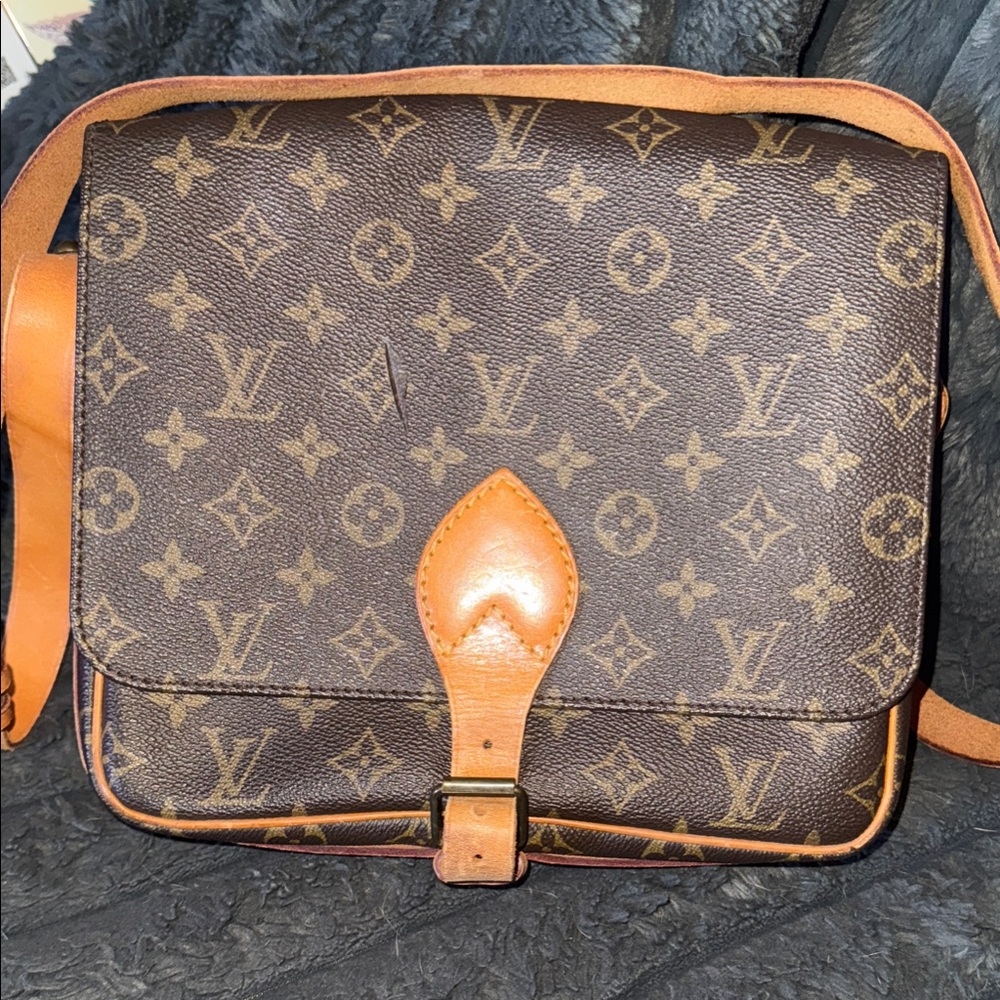 Louis Vuitton Monogram Cartouchiere PM or GM crossbody bag